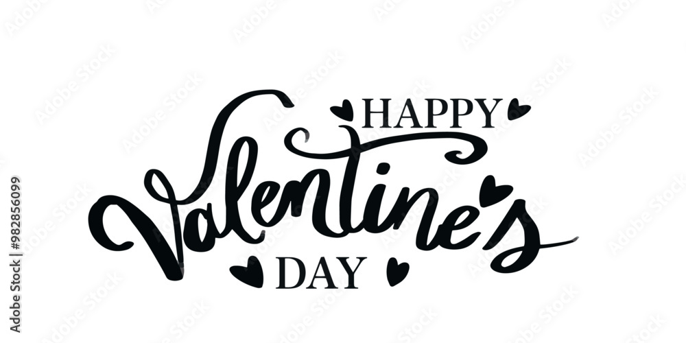 vector text happy valentine's day with hearts graphics vector text happy valentine's day with hearts graphics