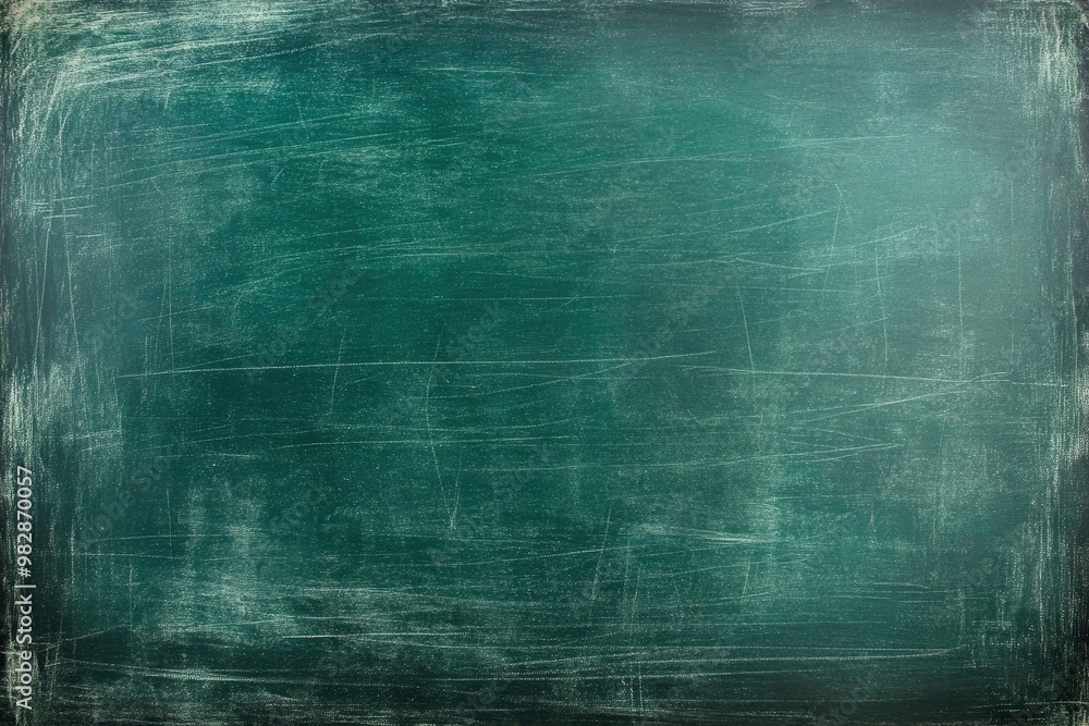 Chalk rubbed out on green chalkboard background , ai Chalk rubbed out on green chalkboard background , ai
