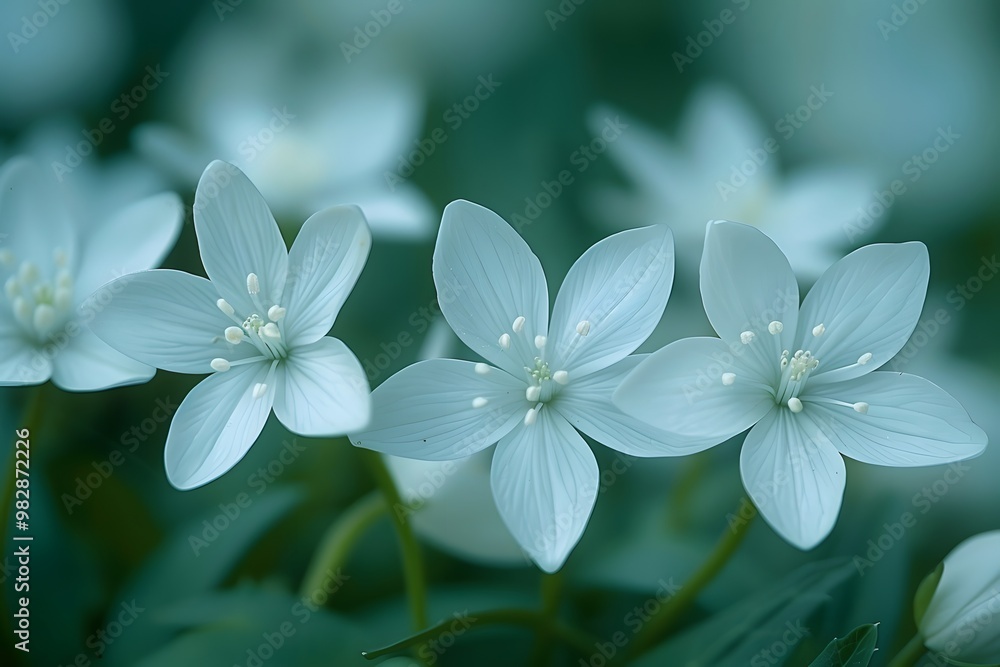 Delicate White Flowers in Bloom - Ideal for Nature Decor, Botanical Prints, and Background Designs Delicate White Flowers in Bloom - Ideal for Nature Decor, Botanical Prints, and Background Designs