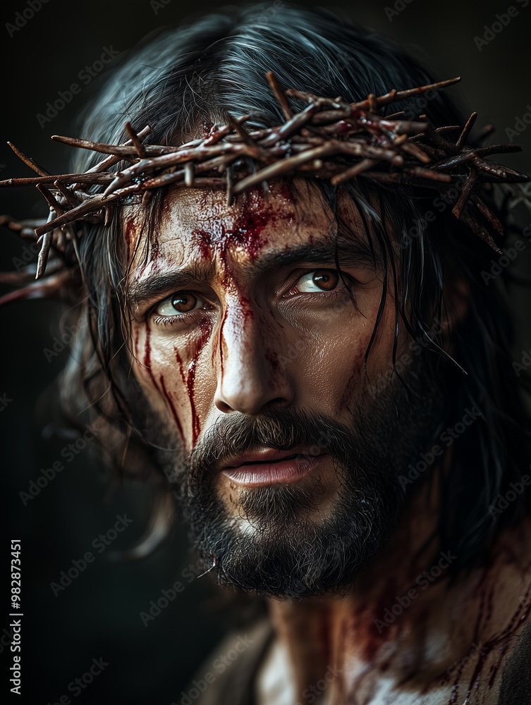 Portrait of Jesus Christ in Crown of Thorns Portrait of Jesus Christ in Crown of Thorns