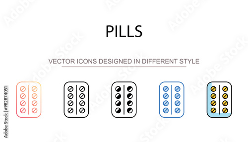 Pills icon design with white background stock illustration