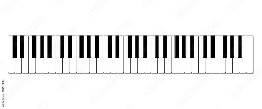 Large piano keyboard icon. Vector illustration. Flat Large piano keyboard icon. Vector illustration. Flat