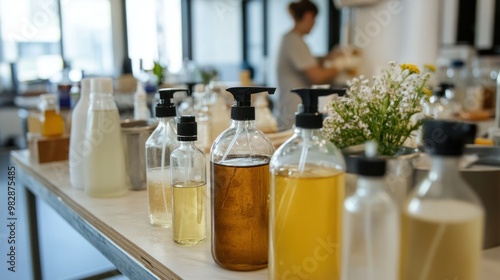 A zero-waste workshop where participants learn to make their own cleaning products using natural ingredients and refillable bottles, promoting a waste-free home.