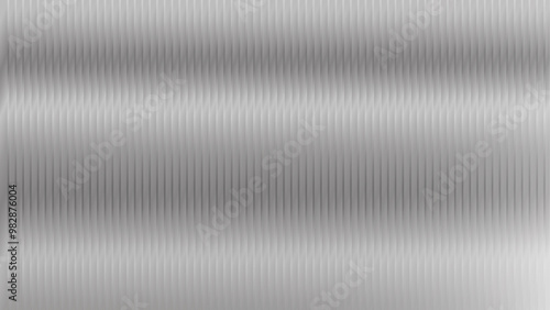 White ribbed glass texture background. Soft grey frosted acrylic reeded wavy surface. The glassy background design creates a delicate, airy feel—a vector illustration. Fluted door window close-up.
