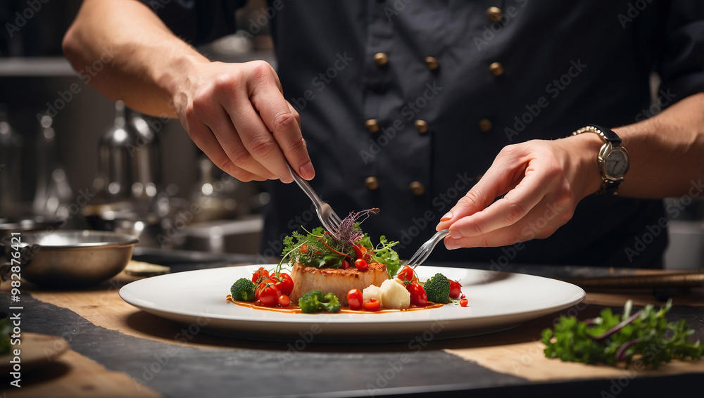 High-End Dish in Preparation High-End Dish in Preparation
