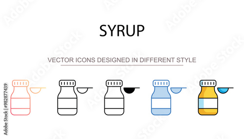 Syrup icon design with white background stock illustration
