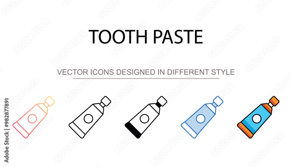 Tooth Paste icon design with white background stock illustration Tooth Paste icon design with white background stock illustration