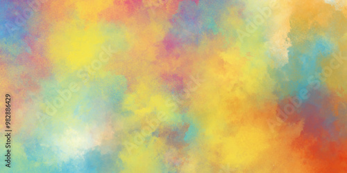 Abstract bright and shinny lovely soft color watercolor background, Beautiful and light color colorful background, Colorful and bright watercolor background texture with grunge watercolor splashes.