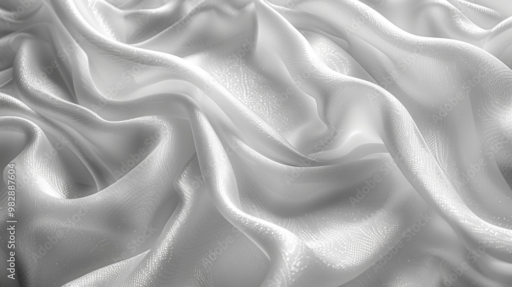 Obraz premium White silk background close up