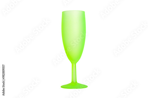 grean isolated champaign glass. photo