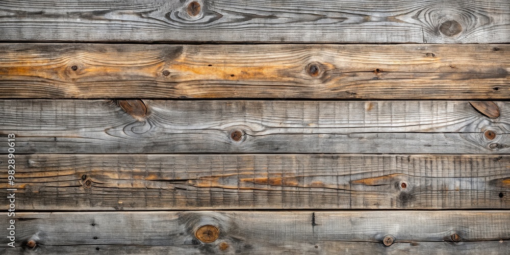 Fototapeta premium Weathered gray wooden planks with a rustic texture