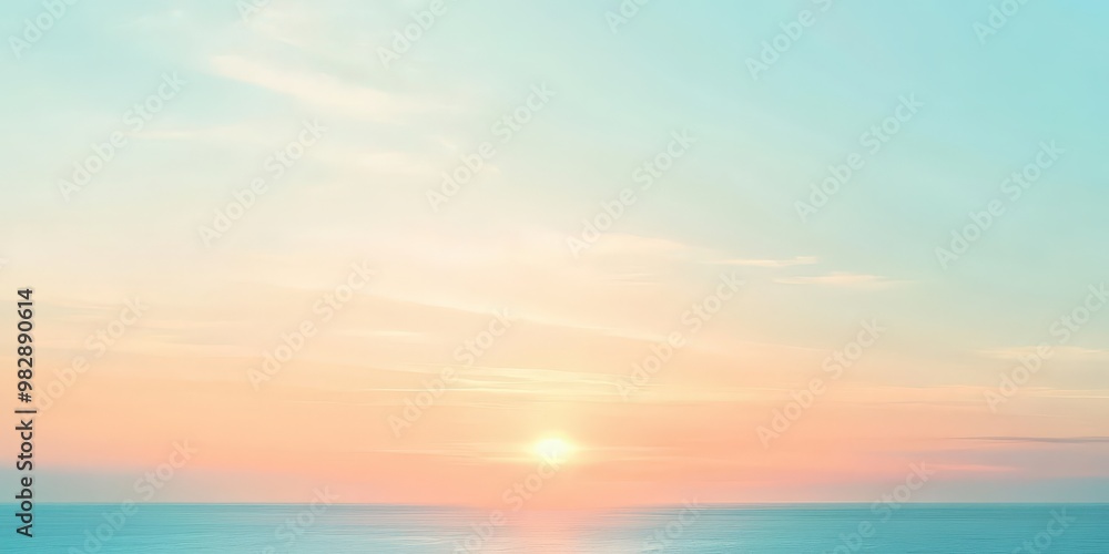 Serene Sunrise Over Calm Ocean Waters Serene Sunrise Over Calm Ocean Waters