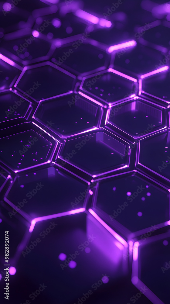 Abstract purple technology hexagonal background Abstract purple technology hexagonal background