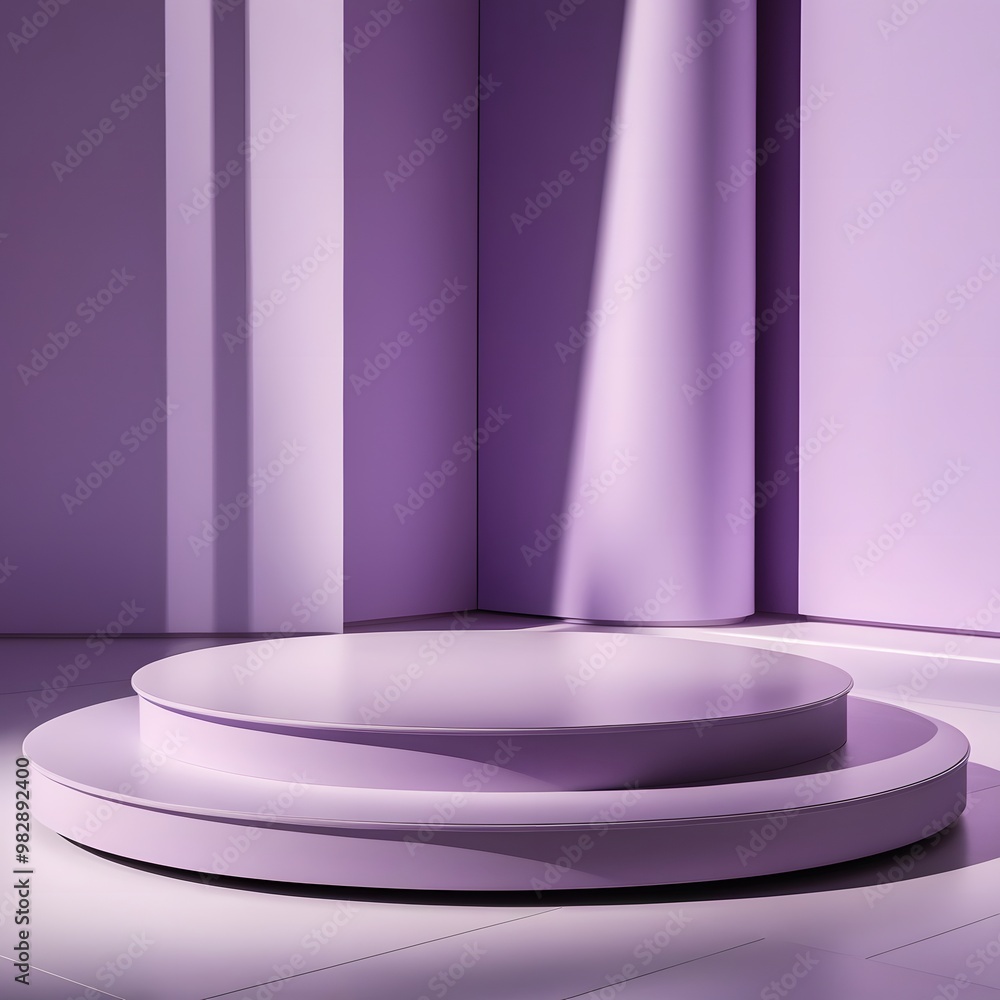 soft purple podium and soft purple background for product presentation. AI Generated soft purple podium and soft purple background for product presentation. AI Generated