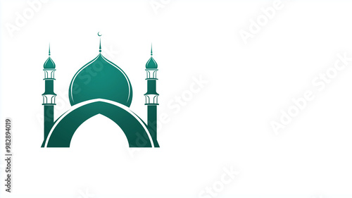 Islam Vektor Logo: Modernes muslimisches Emblem im Vektorstil. Klare Linien, islamische Symbolik. Ideal für Moscheen, Halal-Produkte & kulturelle Veranstaltungen photo