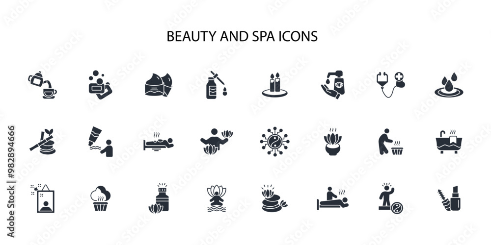 beauty and spa icon set.vector.Editable stroke.linear style sign for use web design,logo.Symbol illustration. beauty and spa icon set.vector.Editable stroke.linear style sign for use web design,logo.Symbol illustration.