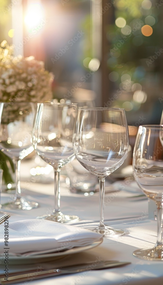 Chic and sophisticated table arrangement for a memorable celebration or special event Chic and sophisticated table arrangement for a memorable celebration or special event