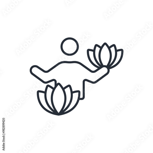 Wellness icon. vector.Editable stroke.linear style sign for use web design,logo.Symbol illustration.