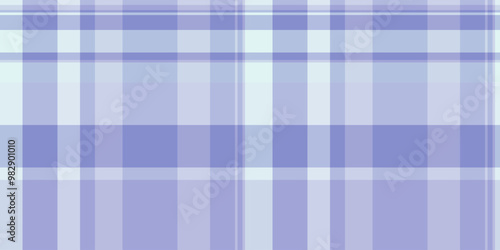 Wallpaper seamless vector plaid, editable fabric pattern texture. Brazil tartan check textile background in light and blue colors.