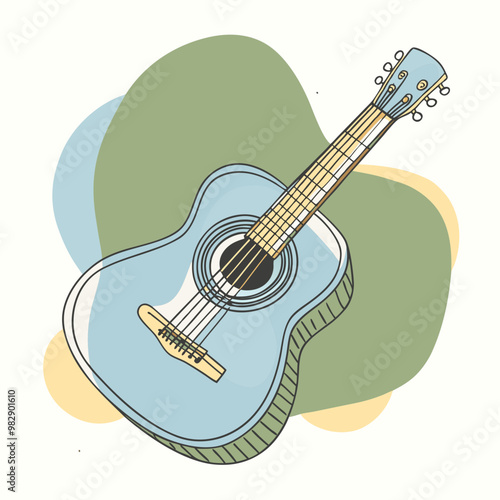 vector illustration of guitar