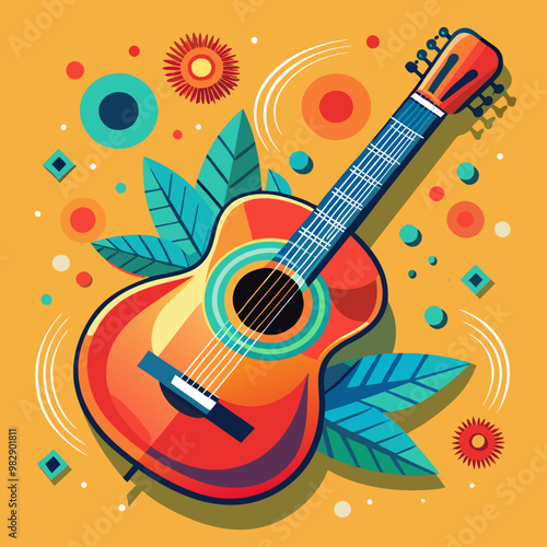 vector illustration of guitar