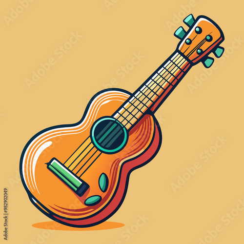 vector illustration of guitar