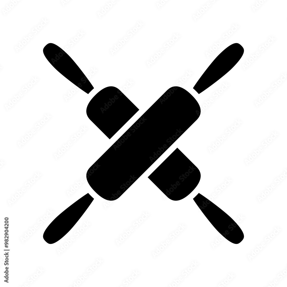 Rolling pin icon template Rolling pin icon template