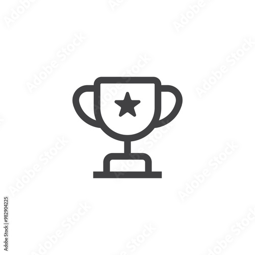 line Trophy icon vector illustration template