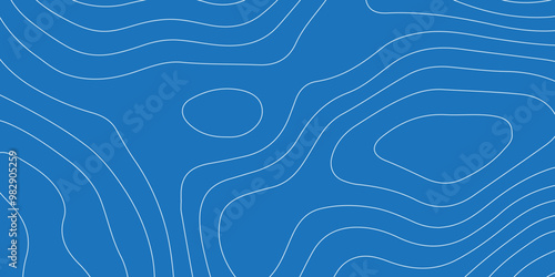 Abstract design with seamless pattern with lines topographic map. geographic mountain relief. the blue on white contours topography stylized height of the lines. geographic contour map paper texture.