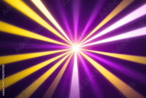 Bright Illumination with Vibrant Purple and Yellow Spotlight Beam Background