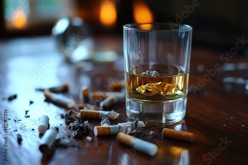 Stop Addiction. Decision Making to Quit Alcohol, Smoking and Drinking Habits photo