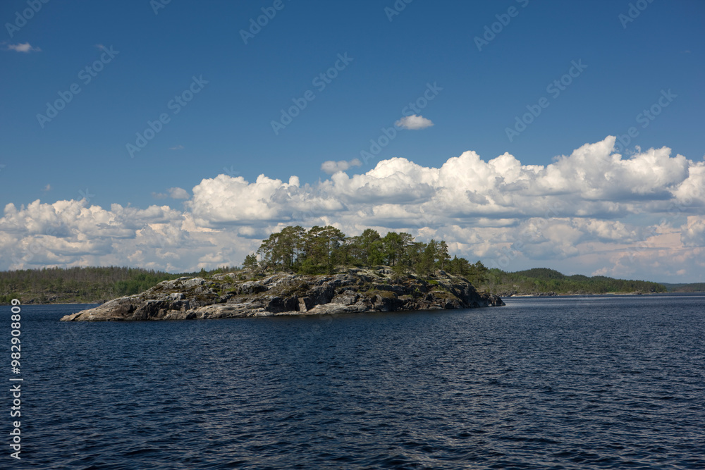 Russia Karelia Valaam Island on a sunny summer day Russia Karelia Valaam Island on a sunny summer day