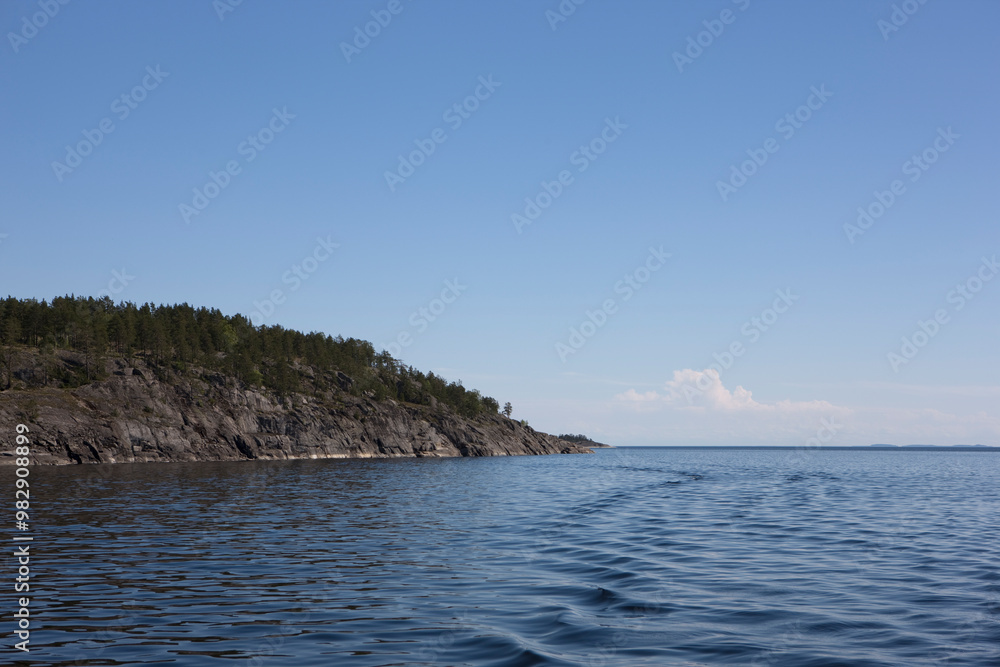 Russia Karelia Valaam Island on a sunny summer day Russia Karelia Valaam Island on a sunny summer day