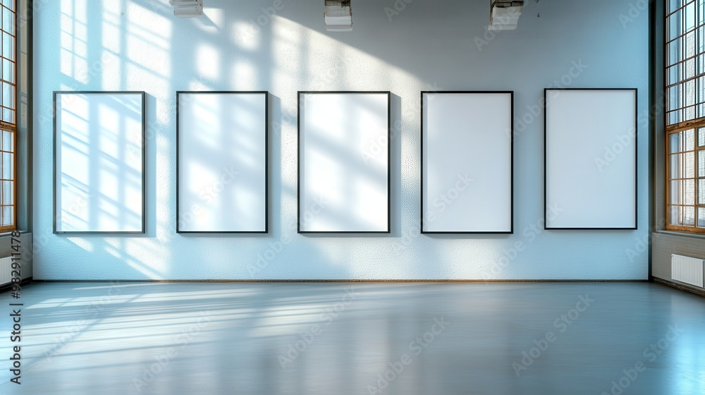 © Vee - Empty Gallery with Frames for Artwork Display
