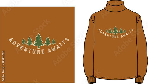 Adventure awakes t shirt design vector illustration