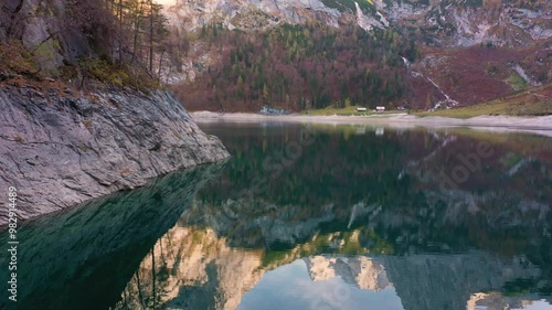 aerial view of Gosausee lake photo