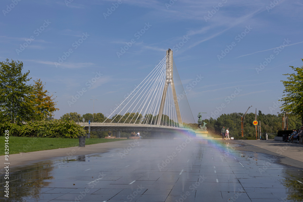 Obraz premium Most Świętokrzyski w Warszawie 16.09.2024