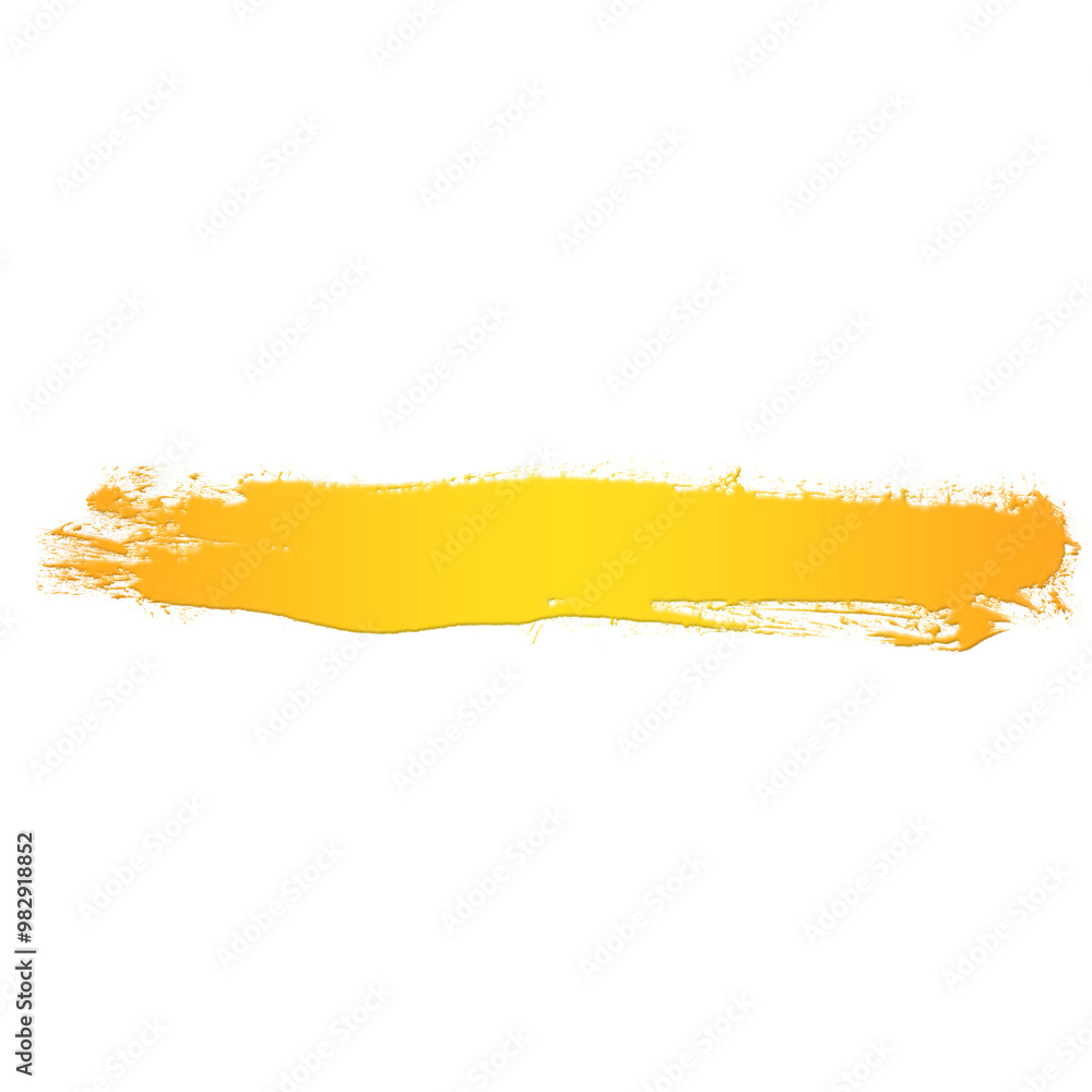 Fototapeta premium Yellow Paint Brush Stroke