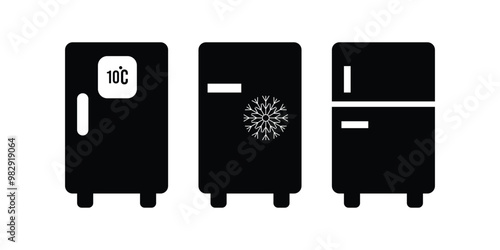 refrigerator appliance kitchen icon . freezer fridge icon. vector freezer icon isolated background eps 10.