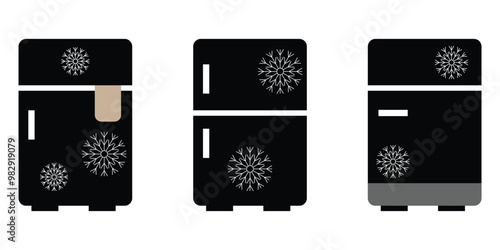 Refrigerator  icon. freezer vector icon . Freezer symbol.
