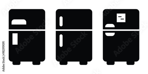 Refrigerator  icon. freezer vector icon . Freezer symbol.