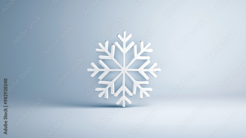 Intricate snowflake design with symmetrical patterns, showcasing delicate and elegant appearance against soft blue background. This captivating image evokes sense of winter beauty and tranquility Intricate snowflake design with symmetrical patterns, showcasing delicate and elegant appearance against soft blue background. This captivating image evokes sense of winter beauty and tranquility