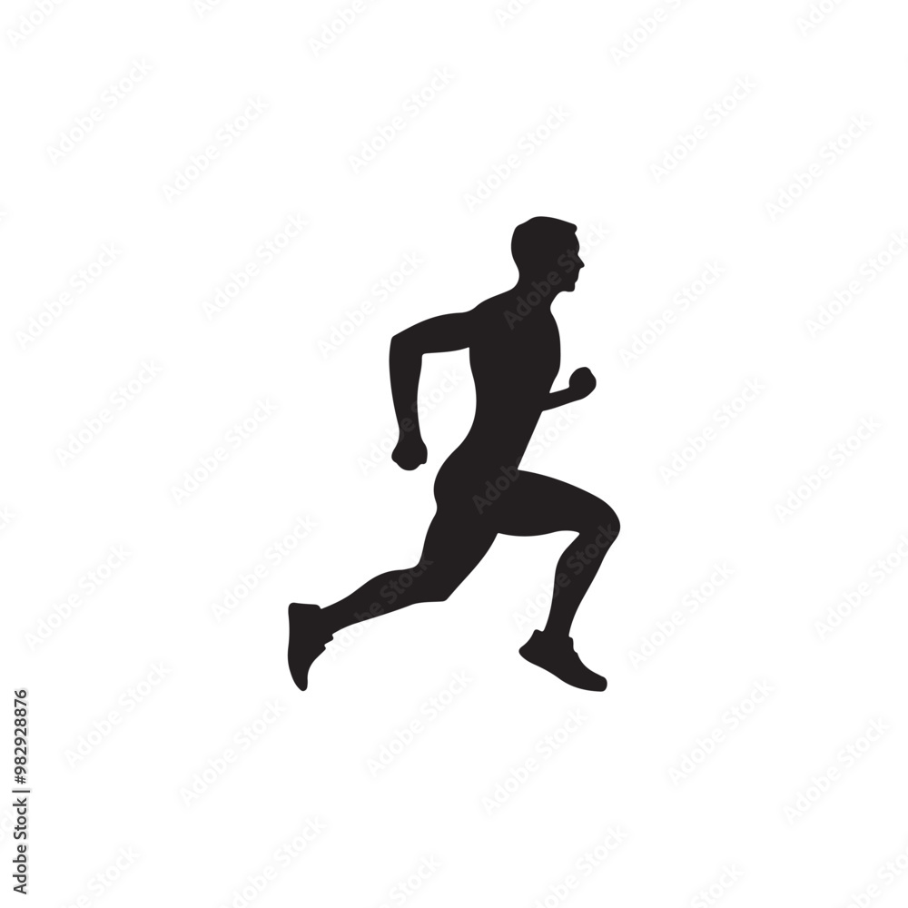 vector of black silhouette of running person vector of black silhouette of running person