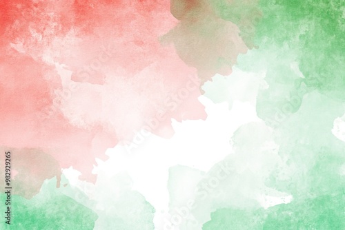 A vibrant abstract watercolor background featuring shades of red, white, and green, perfect for creative projects and designs.