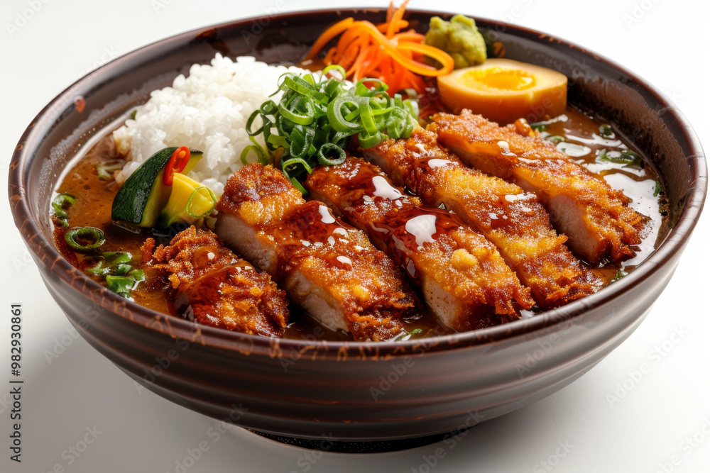 Japanese katsu curry with breaded pork cutlet Japanese katsu curry with breaded pork cutlet