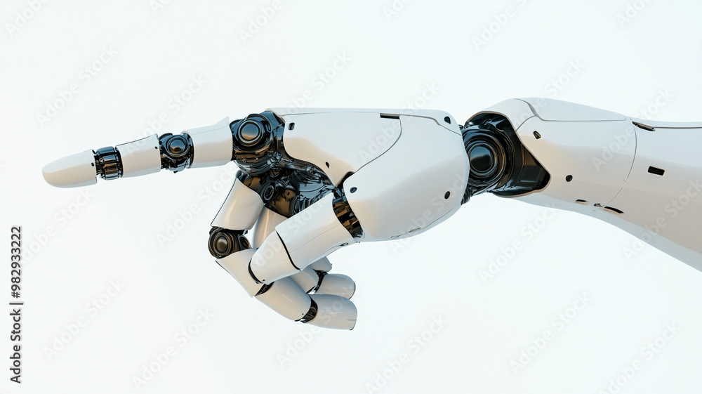 a robot hand pointing a finger a robot hand pointing a finger