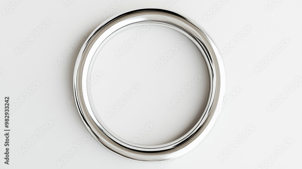 a simple oval silver frame on white background. a simple oval silver frame on white background.