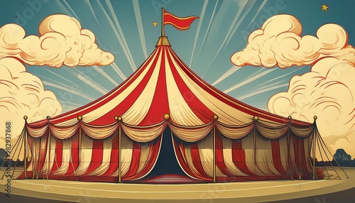 circus tent illustration