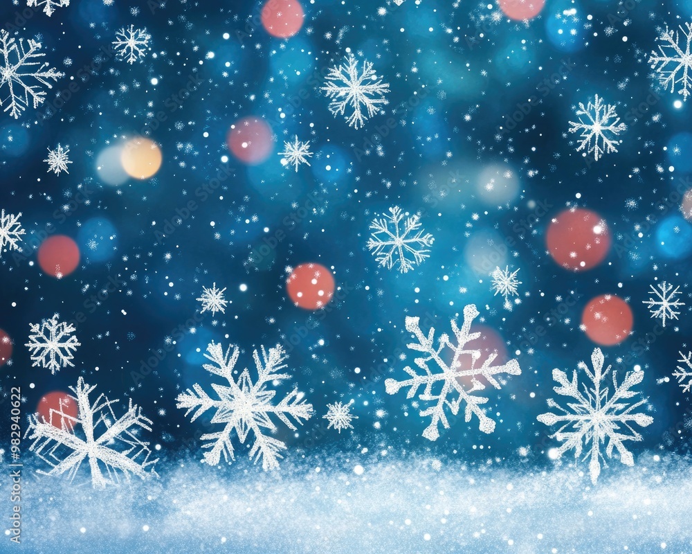 Festive Christmas backdrop featuring a design with snowflakes Festive Christmas backdrop featuring a design with snowflakes