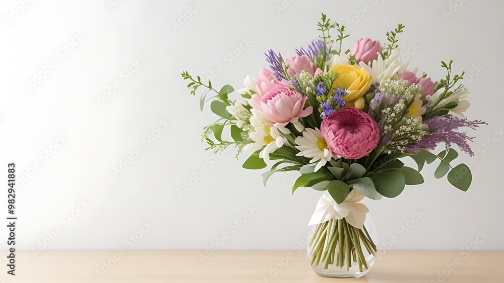 Spring flowers bouquet, Generative AI Spring flowers bouquet, Generative AI